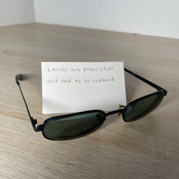 Vintage Ray-Ban B&L W2191 Sunglasses FRAMES ONLY Black Metal READ - Picture 1 of 11